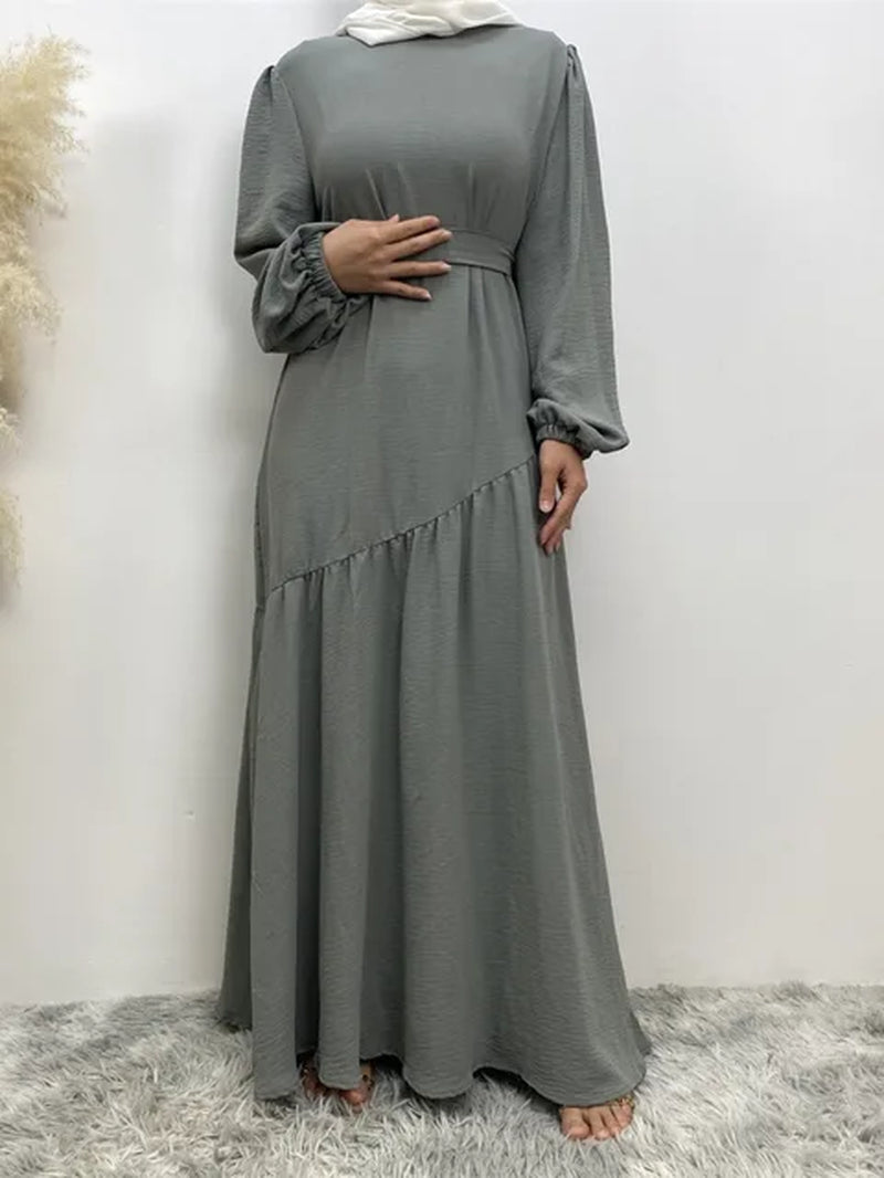 Eid Muslim Dress for Women Abaya Morocco Party Dresses Ramadan Lace-Up Abayas Kaftan Islam Modest Dubai Arab Long Robe 2024