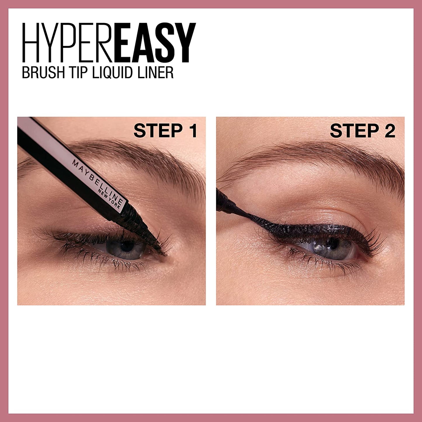 Lash Sensational Sky High Washable Mascara + Hyper Easy Liquid Eyeliner Makeup Bundle, Includes 1 Mascara in Blackest Black and 1 Eyeliner in Pitch Black