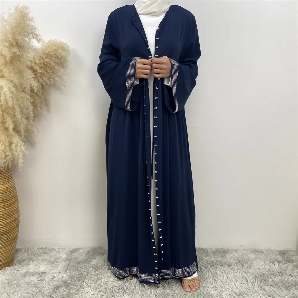 Latest Abaya Dubai Luxury Muslim Women Clothing Nida Turkey Prayer Modest Dress Hijab Kaftan for Woman Ramadan Kimono Robe